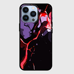 Чехол iPhone 13 Pro Красный разлом в камне