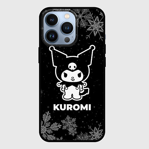 Чехол iPhone 13 Pro Снежный Kuromi / 3D-Черный – фото 1
