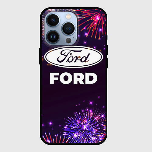 Чехол iPhone 13 Pro Праздничный Ford / 3D-Черный – фото 1