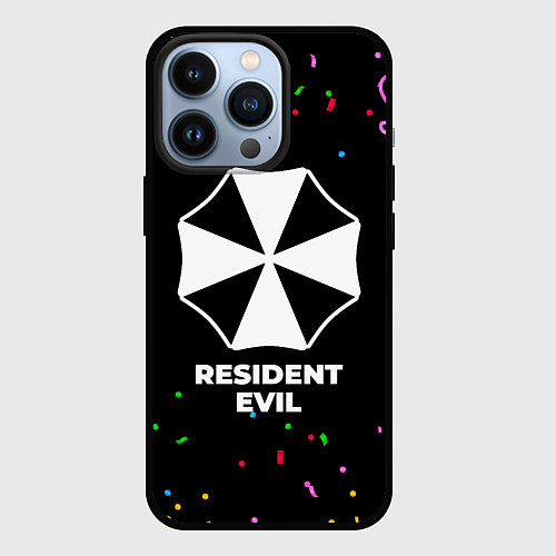 Чехол iPhone 13 Pro Resident Evil конфети / 3D-Черный – фото 1