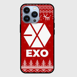 Чехол для iPhone 13 Pro Новогодний Exo с оленями, цвет: 3D-черный