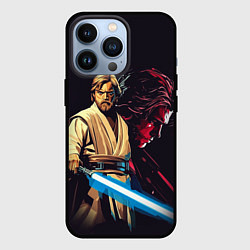 Чехол iPhone 13 Pro Оби Ван и Энакин - Звездные войны