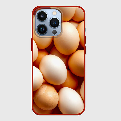 Чехол iPhone 13 Pro Яйца / 3D-Красный – фото 1