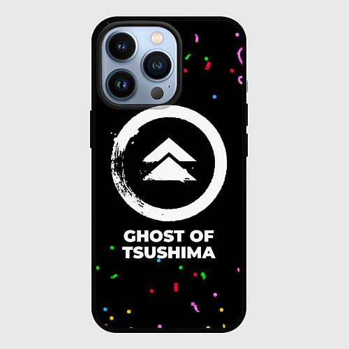 Чехол iPhone 13 Pro Ghost of Tsushima конфети / 3D-Черный – фото 1