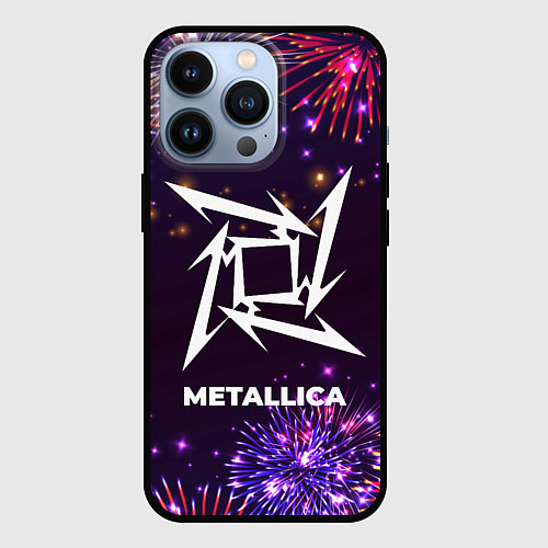 Чехол iPhone 13 Pro Праздничный Metallica / 3D-Черный – фото 1