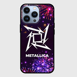 Чехол для iPhone 13 Pro Праздничный Metallica, цвет: 3D-черный