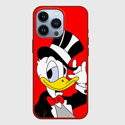 Чехол iPhone 13 Pro Дональ Дак в цилиндре