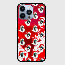 Чехол iPhone 13 Pro Funny Santa clown Art in blood