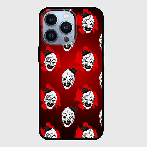 Чехол iPhone 13 Pro Funny clown Art in blood / 3D-Черный – фото 1