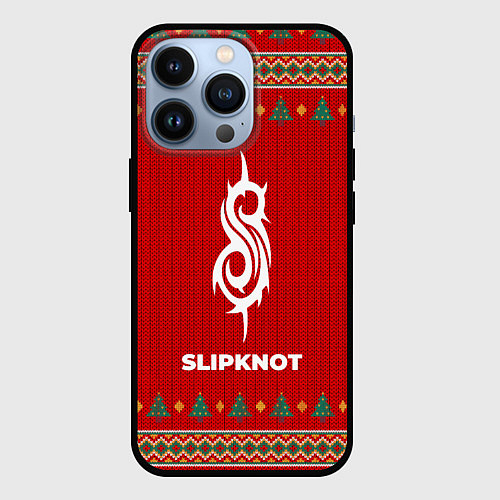 Чехол iPhone 13 Pro Slipknot new year / 3D-Черный – фото 1