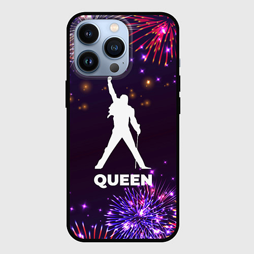 Чехол iPhone 13 Pro Праздничный Queen / 3D-Черный – фото 1