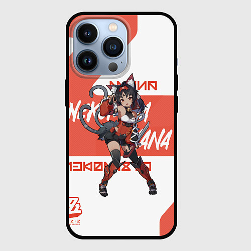 Чехол iPhone 13 Pro Нэкомия Мана - ZZZ / 3D-Черный – фото 1