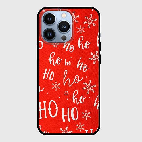 Чехол iPhone 13 Pro Новый год ho ho ho / 3D-Черный – фото 1