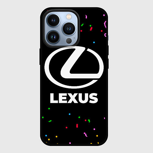 Чехол iPhone 13 Pro Lexus конфети / 3D-Черный – фото 1