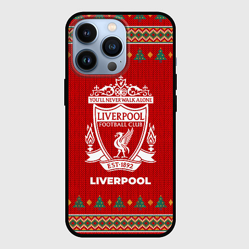 Чехол iPhone 13 Pro Liverpool new year / 3D-Черный – фото 1