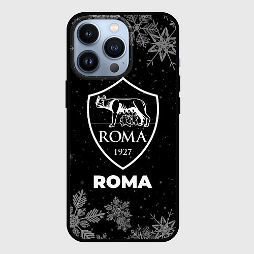 Чехол iPhone 13 Pro Снежный Roma / 3D-Черный – фото 1