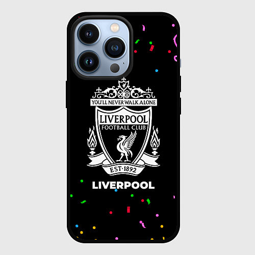 Чехол iPhone 13 Pro Liverpool конфети / 3D-Черный – фото 1