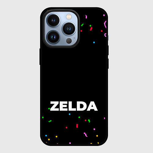 Чехол iPhone 13 Pro Zelda конфети / 3D-Черный – фото 1