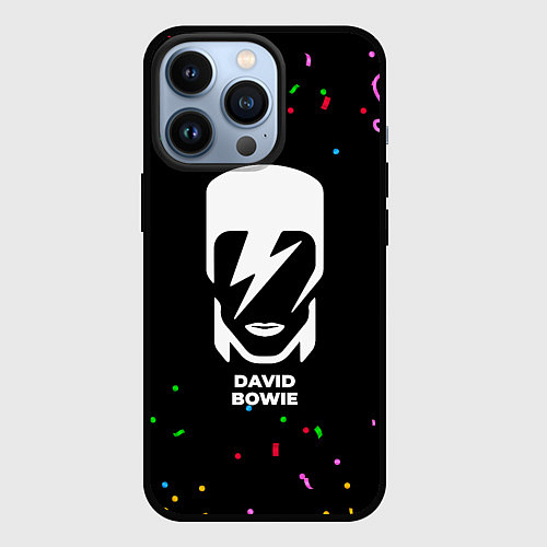 Чехол iPhone 13 Pro David Bowie конфети / 3D-Черный – фото 1