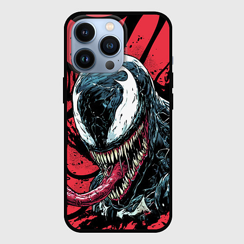 Чехол iPhone 13 Pro Веном и слизь / 3D-Черный – фото 1