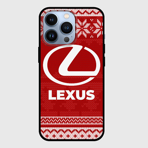 Чехол iPhone 13 Pro Новогодний Lexus / 3D-Черный – фото 1