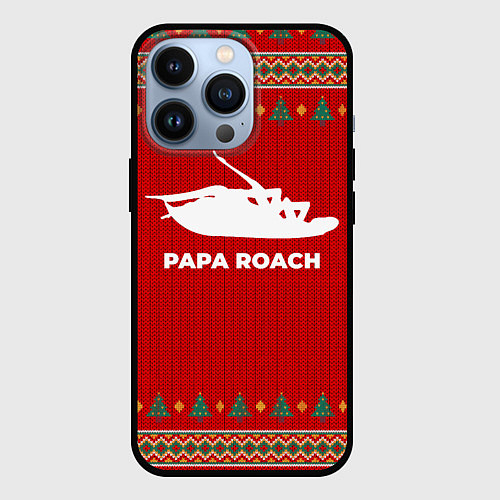 Чехол iPhone 13 Pro Papa Roach new year / 3D-Черный – фото 1