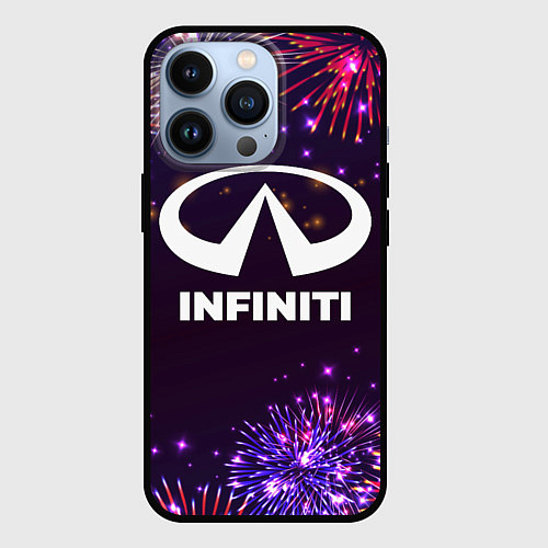 Чехол iPhone 13 Pro Праздничный Infiniti / 3D-Черный – фото 1