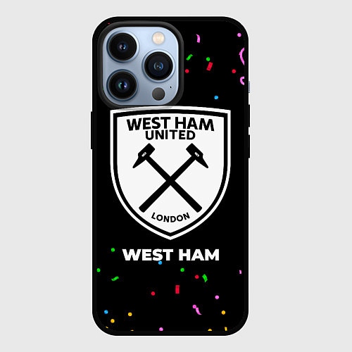 Чехол iPhone 13 Pro West Ham конфети / 3D-Черный – фото 1