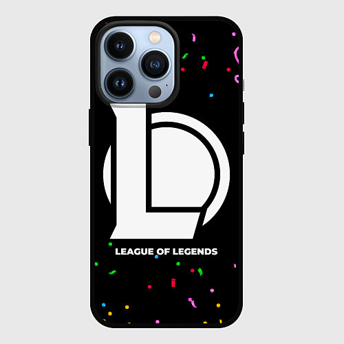 Чехол iPhone 13 Pro League of Legends конфети / 3D-Черный – фото 1