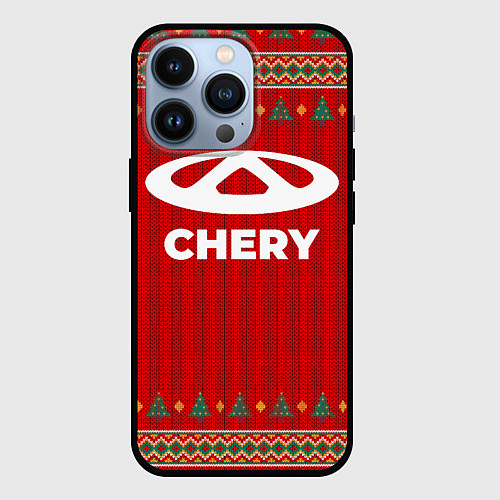 Чехол iPhone 13 Pro Chery new year / 3D-Черный – фото 1