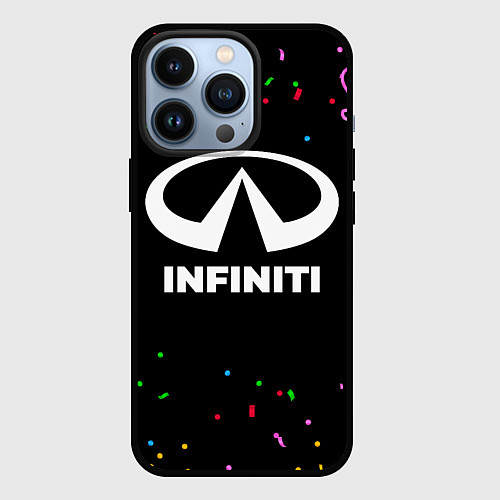 Чехол iPhone 13 Pro Infiniti конфети / 3D-Черный – фото 1