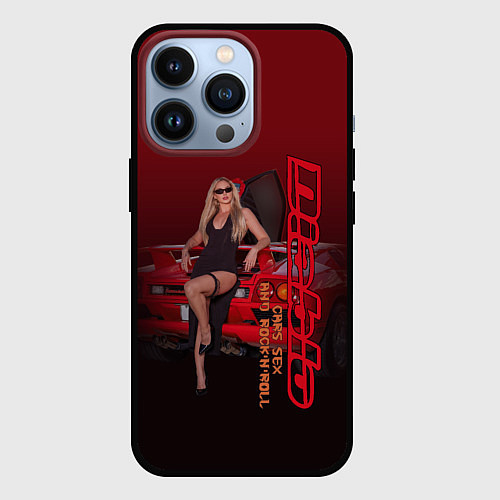 Чехол iPhone 13 Pro Lamborghini Diablo / 3D-Черный – фото 1