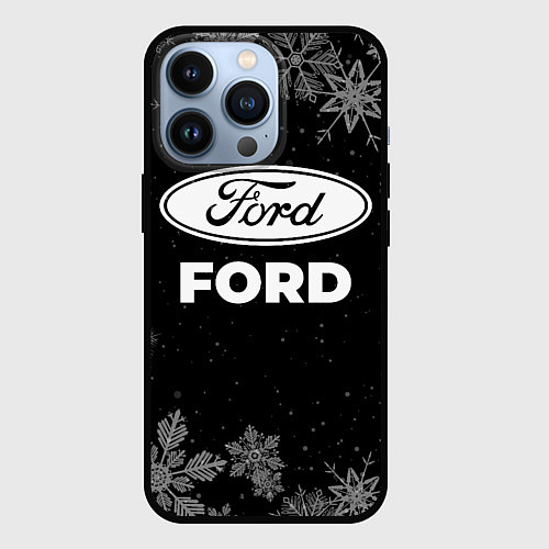 Чехол iPhone 13 Pro Снежный Ford / 3D-Черный – фото 1