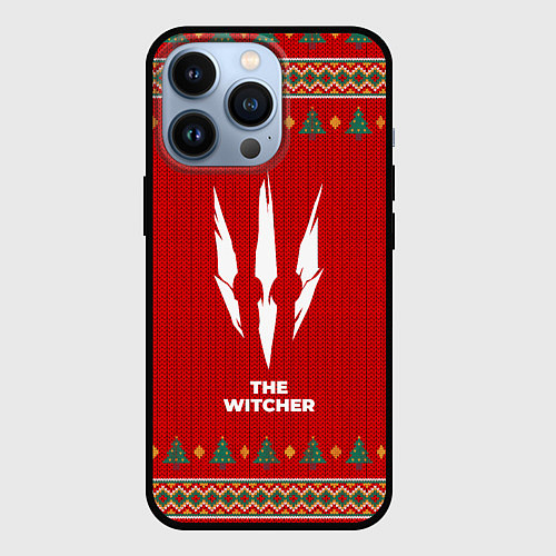 Чехол iPhone 13 Pro The Witcher new year / 3D-Черный – фото 1