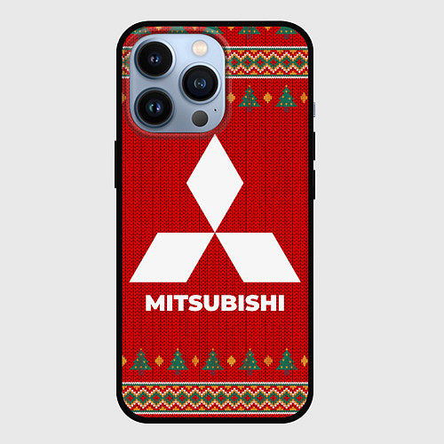 Чехол iPhone 13 Pro Mitsubishi new year / 3D-Черный – фото 1