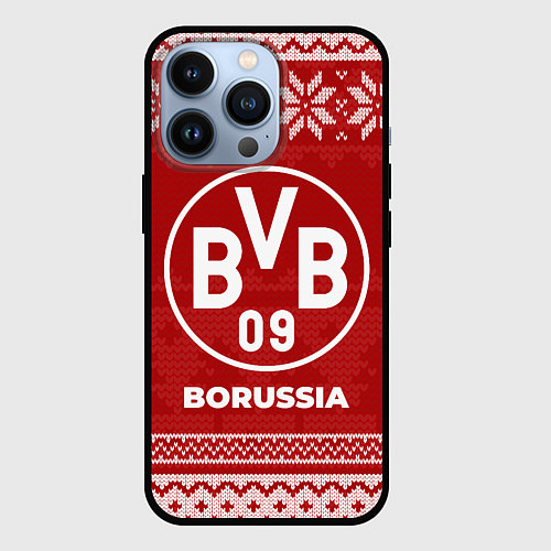 Чехол iPhone 13 Pro Новогодний Borussia / 3D-Черный – фото 1