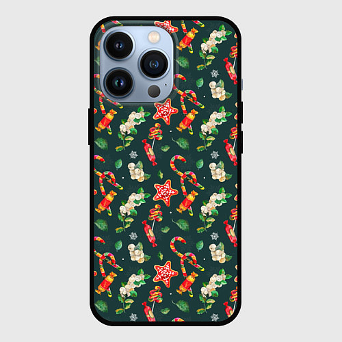 Чехол iPhone 13 Pro Сладости и лакомства / 3D-Черный – фото 1