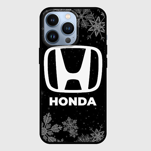 Чехол iPhone 13 Pro Снежный Honda / 3D-Черный – фото 1