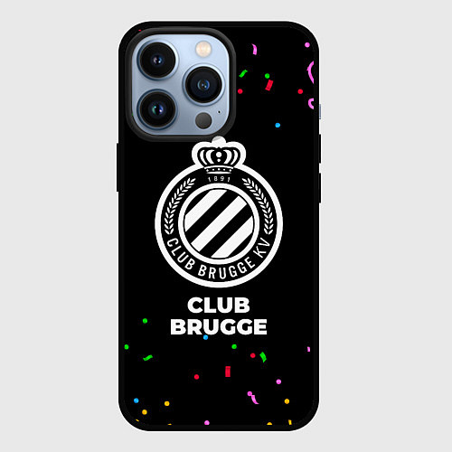Чехол iPhone 13 Pro Club Brugge конфети / 3D-Черный – фото 1