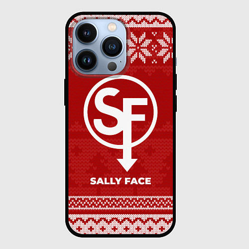 Чехол iPhone 13 Pro Новогодний Sally Face / 3D-Черный – фото 1