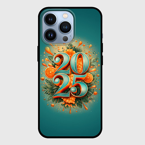 Чехол iPhone 13 Pro Мандариновый 2025 / 3D-Черный – фото 1