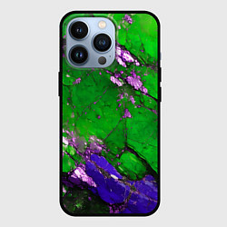 Чехол iPhone 13 Pro A purple mineral in a green stone