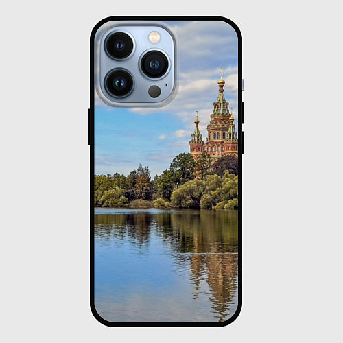 Чехол iPhone 13 Pro Собор святых апостолов Петра и Павла в Петергофе / 3D-Черный – фото 1