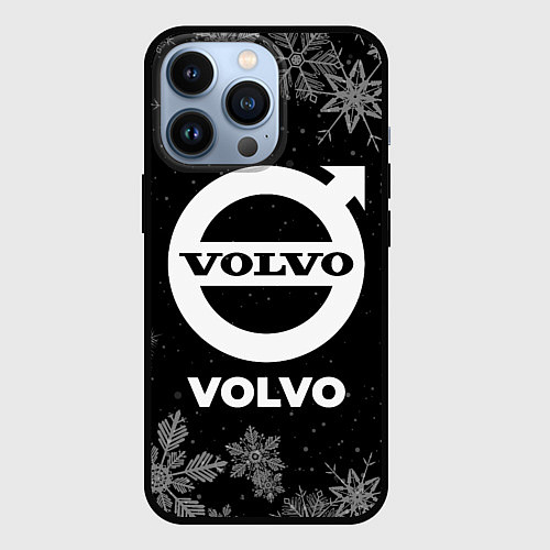 Чехол iPhone 13 Pro Снежный Volvo / 3D-Черный – фото 1