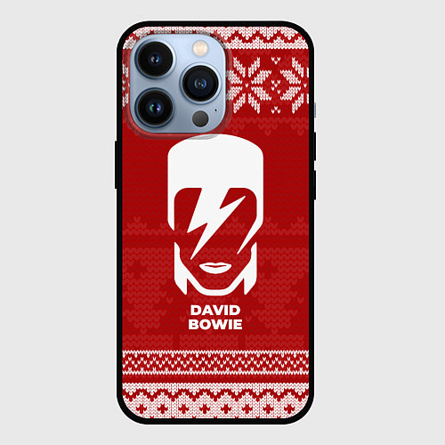 Чехол iPhone 13 Pro Новогодний David Bowie / 3D-Черный – фото 1