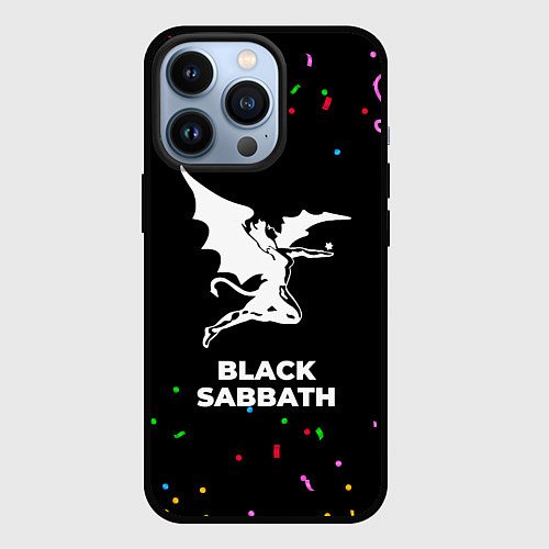 Чехол iPhone 13 Pro Black Sabbath конфети / 3D-Черный – фото 1