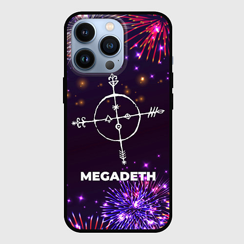 Чехол iPhone 13 Pro Праздничный Megadeth / 3D-Черный – фото 1