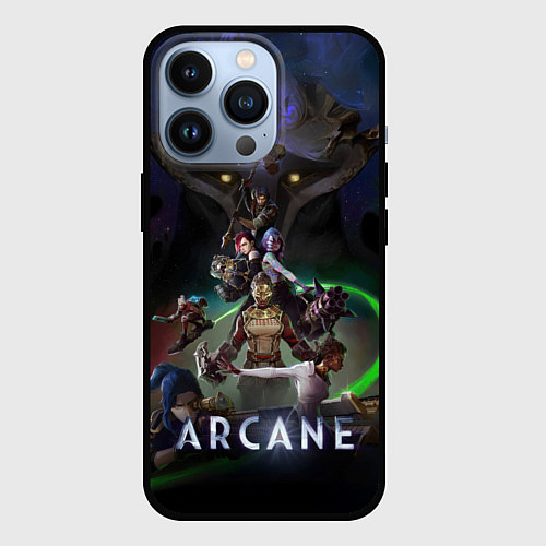 Чехол iPhone 13 Pro Виктор и герои из Аркейн / 3D-Черный – фото 1