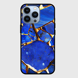 Чехол iPhone 13 Pro A gold mineral in a blue stone