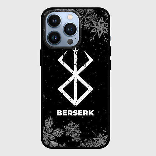 Чехол iPhone 13 Pro Снежный Berserk / 3D-Черный – фото 1